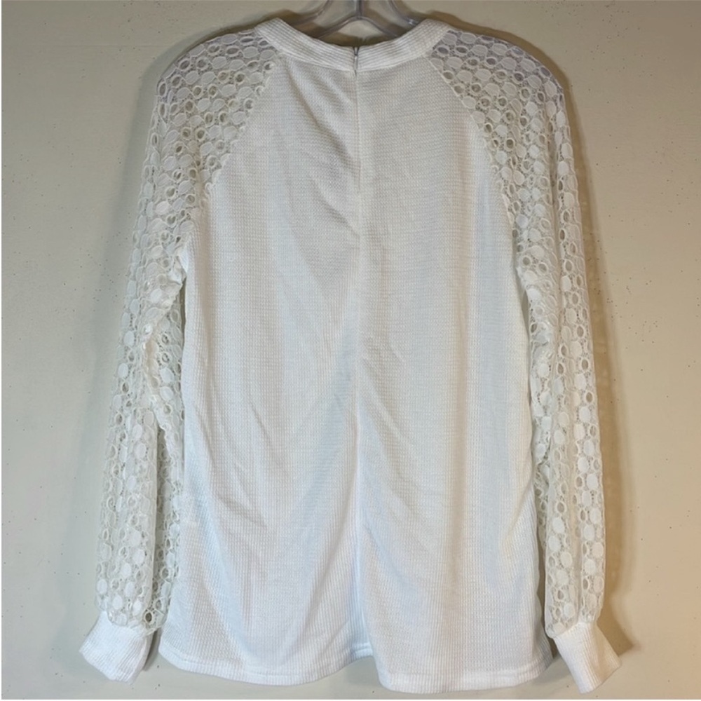 MIHOLL Boho Lune Lace Sleeve Top. Small. NWT. - Picture 9 of 10